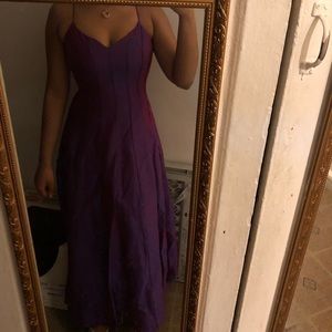 Purple reddish dress , recommended for prom